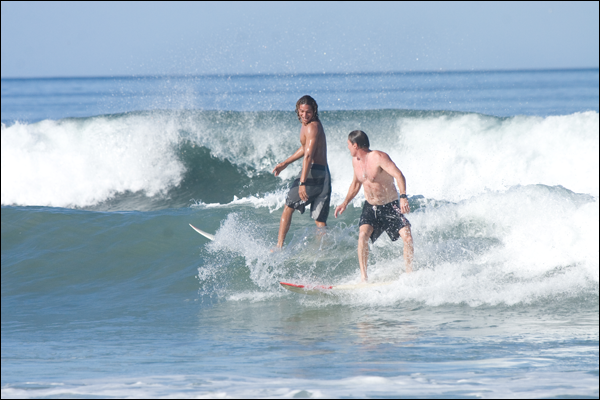 Surfing with Friends in Nosara